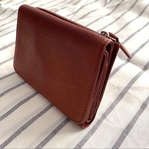 Genuine Leather Snap Wallet